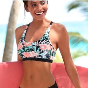 VENUS Maui Tropical Sport Bikini Top, size 6
